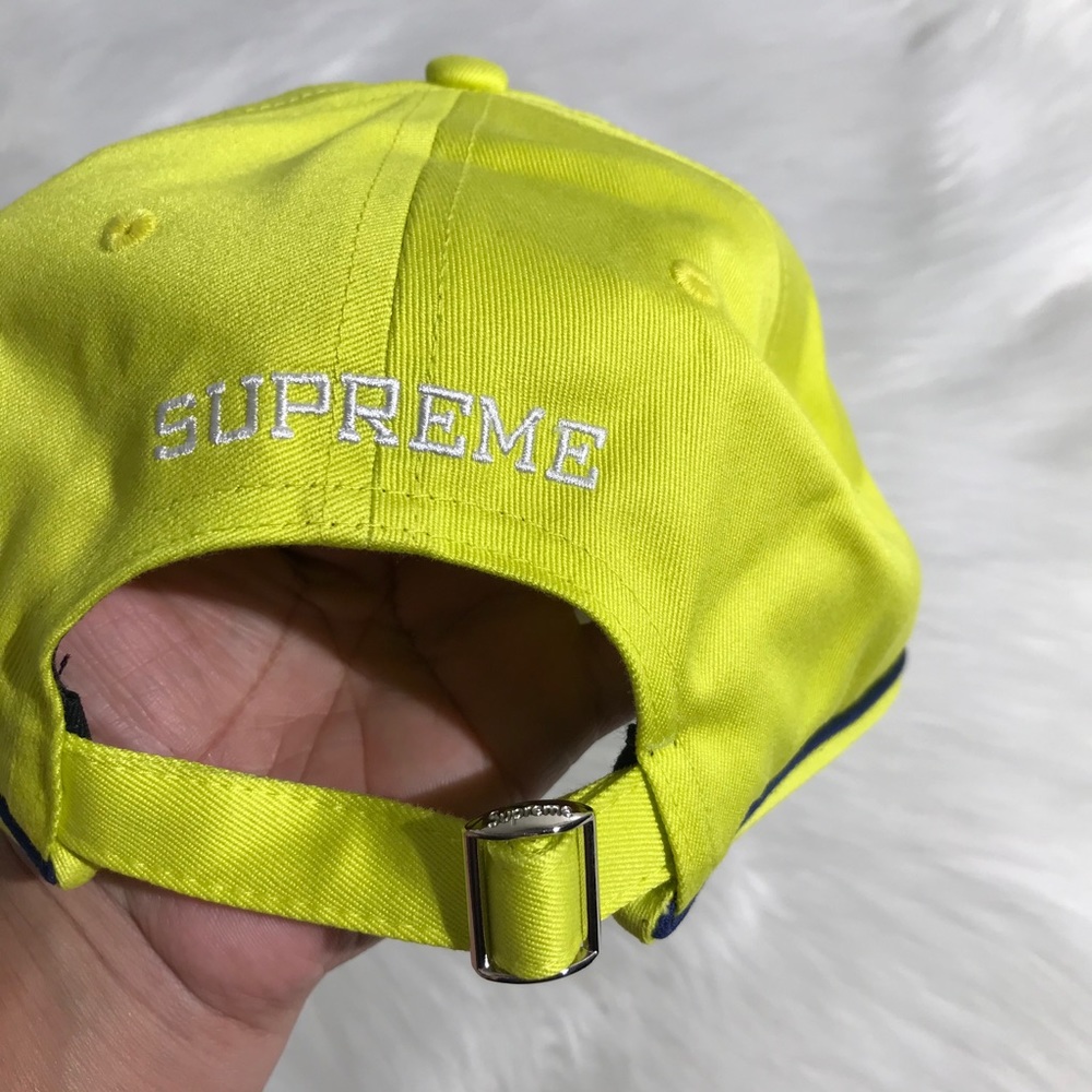 Supreme Authentic 6-Panel Cap Hat Bright Yellow - Picture 4 of 9